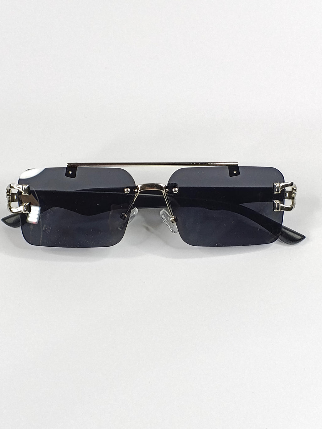 Aureza Regal Edge – Luxury Double Bridge Rimless Sunglasses