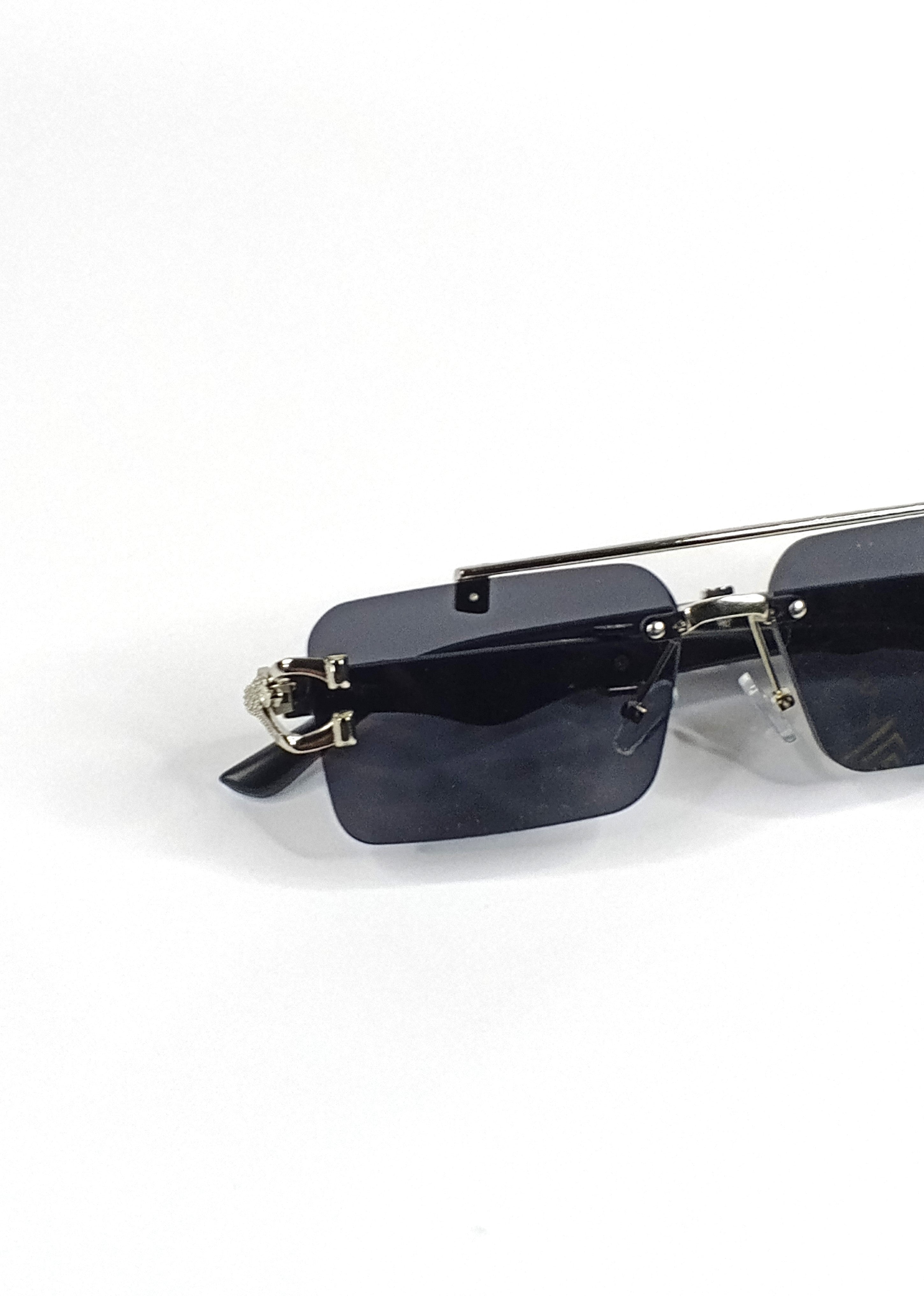 Aureza Regal Edge – Luxury Double Bridge Rimless Sunglasses