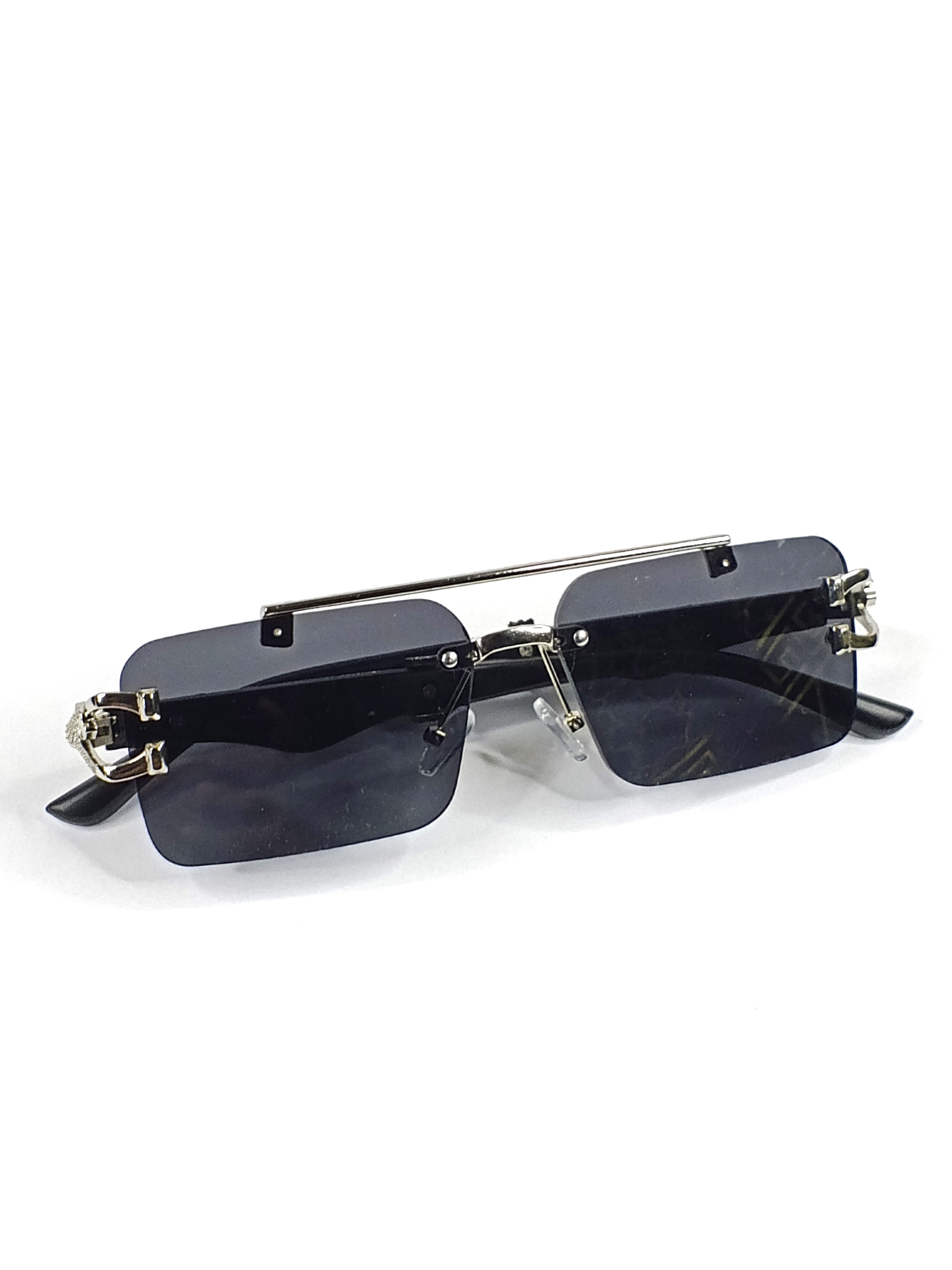 Aureza Regal Edge – Luxury Double Bridge Rimless Sunglasses