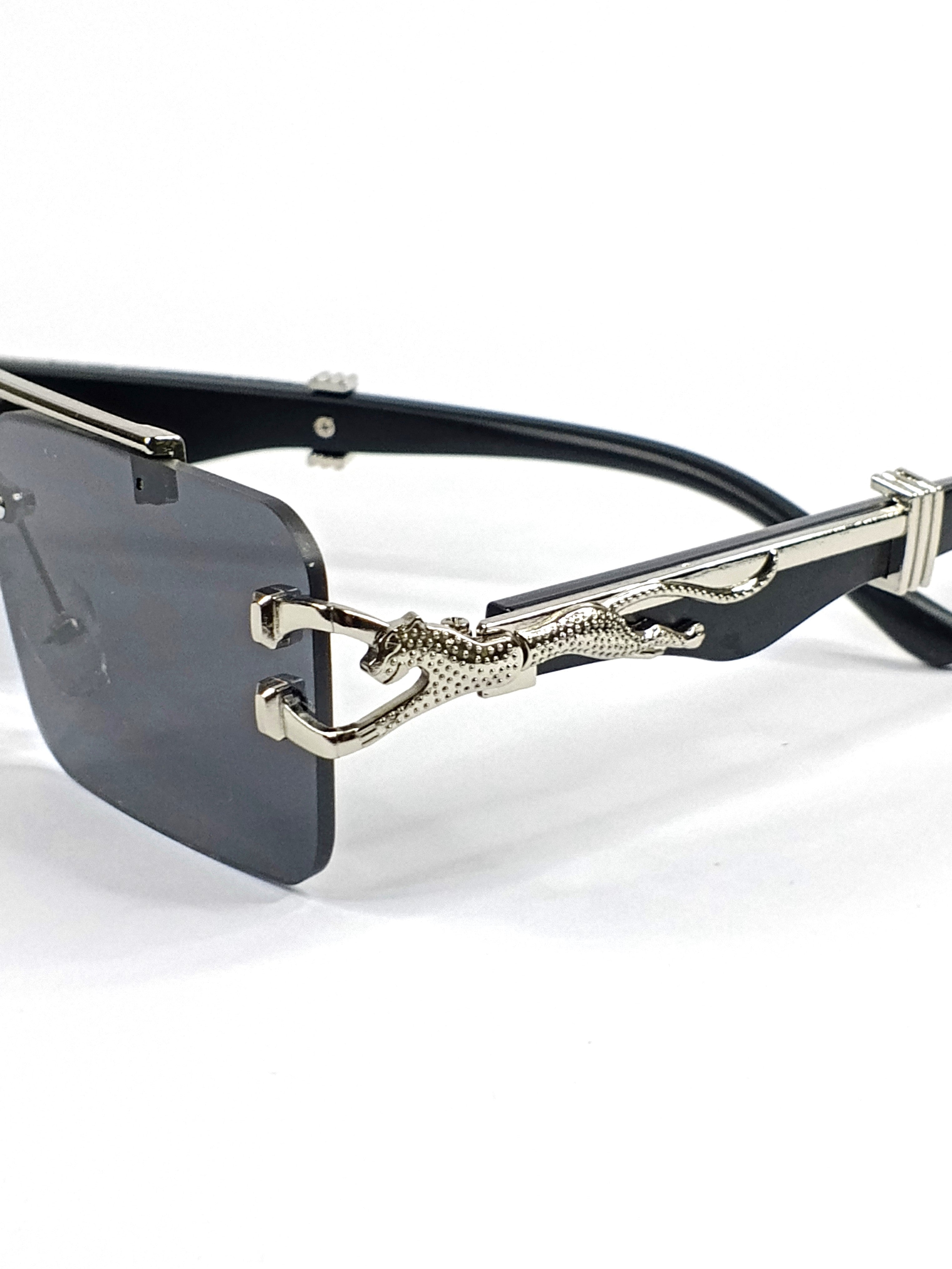 Aureza Regal Edge – Luxury Double Bridge Rimless Sunglasses